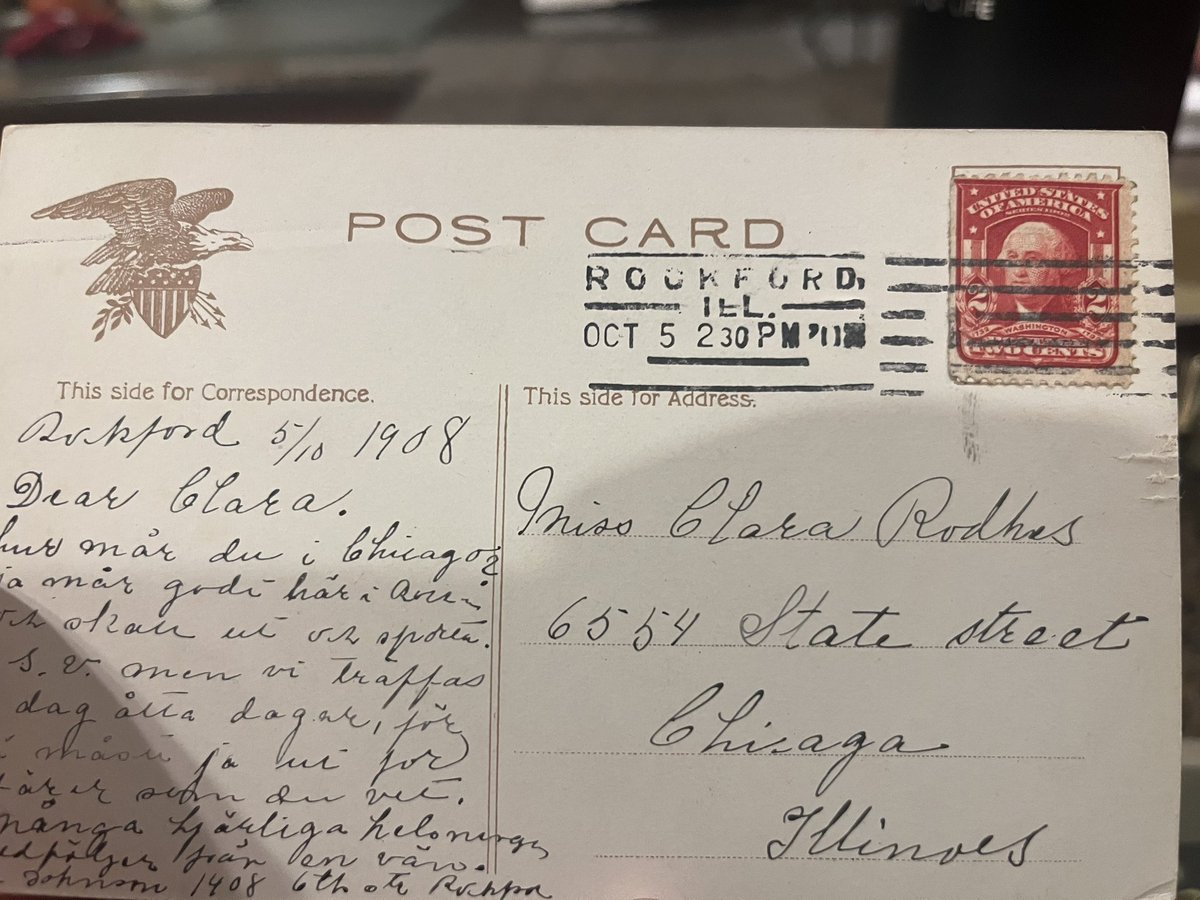 Looking through all my great great Grandmas post cards she’d send ...