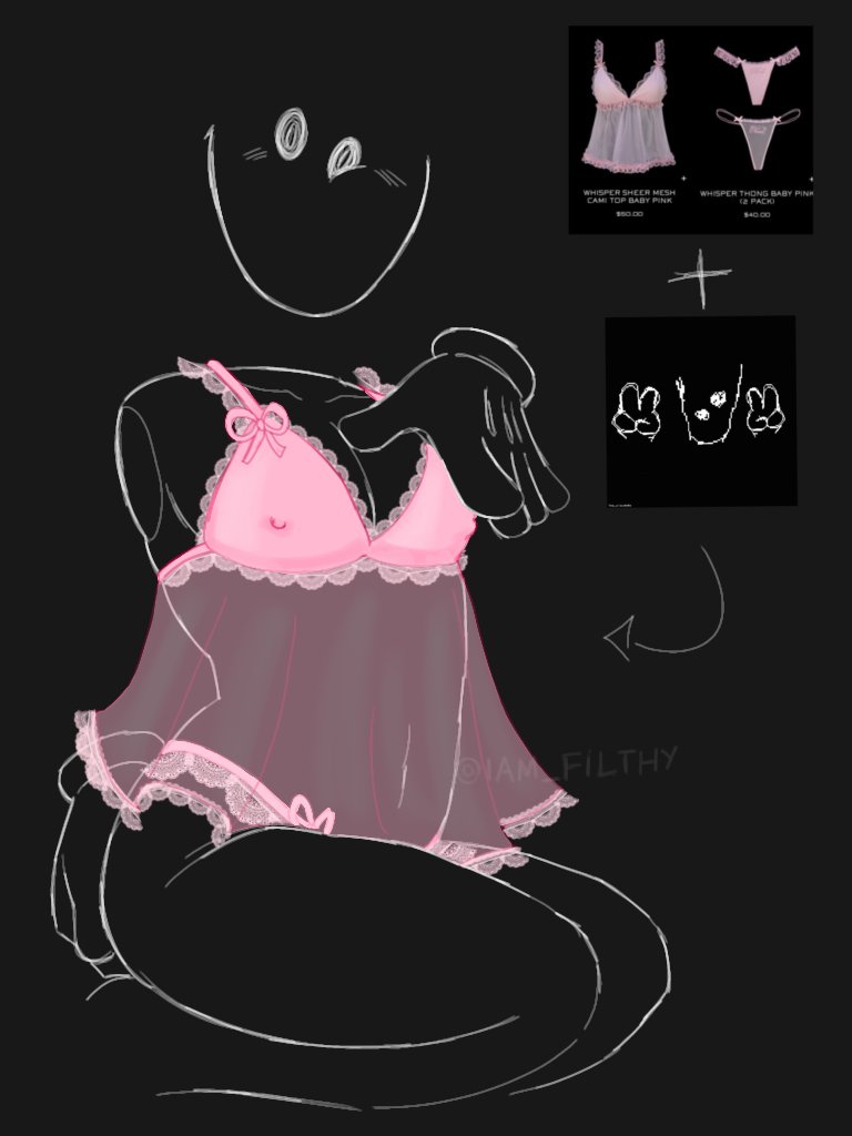 Pipnecro's tweet image. Mime on a pink lingerie 
#Mime #gracensfw
