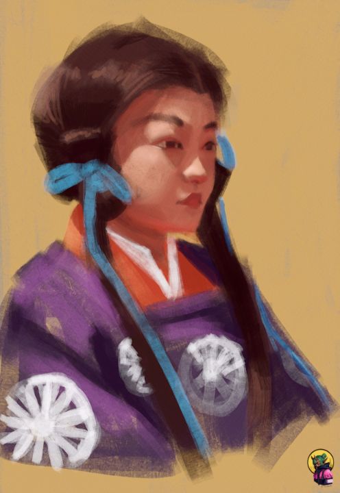 exile062's tweet photo. Art of the Day! "Traditional attire". Buy at: https://t.co/1RVXthm4DG https://t.co/M73XlROHNP
