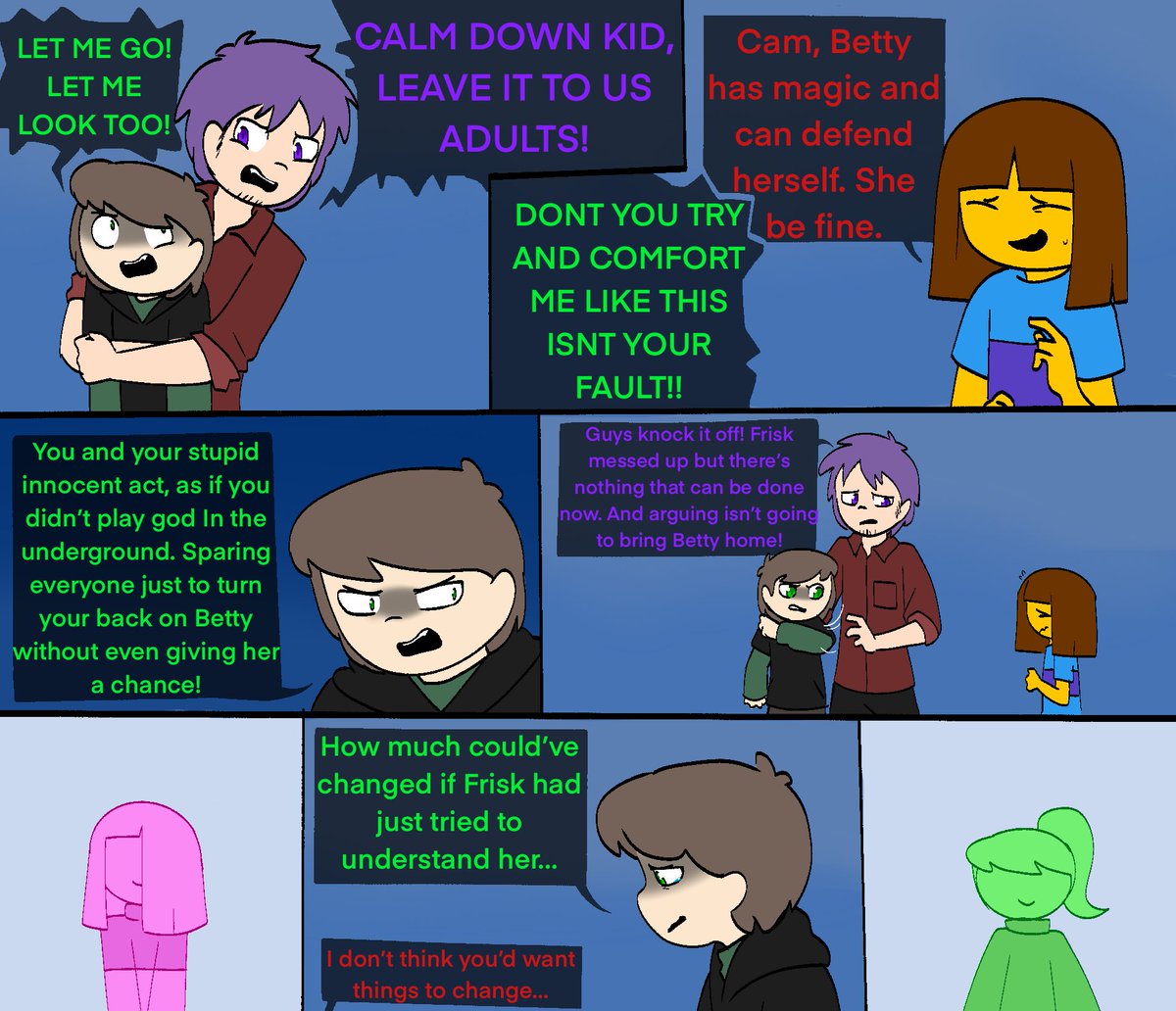 PigeonBraces's tweet image. Finally getting back to that comic i definitely didn’t forget about.
#Glitchtale #Afterlifers #UndertaleAU