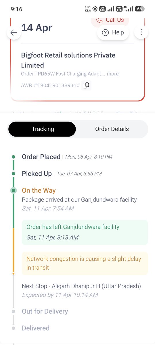KrishanKantRa18's tweet photo. Hey @Delhivery, my parcel (AWB: 19041901389310) is moving in circles! It reached Ganjdundwara from Aligarh this morning, and now the status shows it's going back to Aligarh. Why is it being sent in the wrong direction? Please fix this routing error ASAP! #Delhivery https://t.co/a6mAk7jxJP
