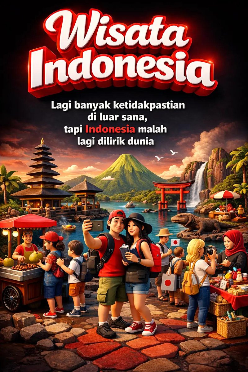 Rithanya37's tweet photo. Pariwisata bergerak, ekonomi rakyat ikut tumbuh. UMKM hidup, pekerja lokal merasakan dampaknya.
Arah ekonomi? Semakin positif. 🎯

#IndonesiaAman #PariwisataBangkit #EkonomiRakyat #IndonesiaMaju #JagaIndonesia https://t.co/GILgffb9NX