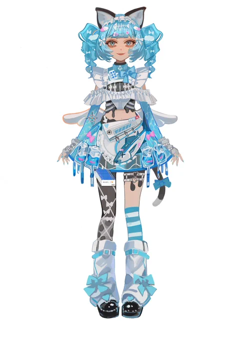 ヴィっちゃんの新しいお衣装予想! 電子の海の姫!!! #VALIS_ART #ヴィチャ魚拓