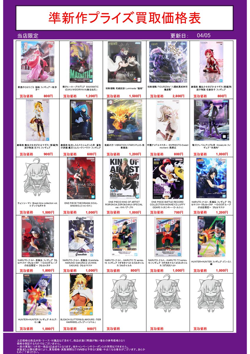 ダイバーシティ東京 プラザ店/買取施策】 当店では画像のフィギュアを