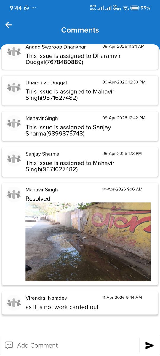 1veer2's tweet photo. @SDMC_Official please let me know  what works done by sh mahavir who said it is resolved. https://t.co/IWoW5K2q5C