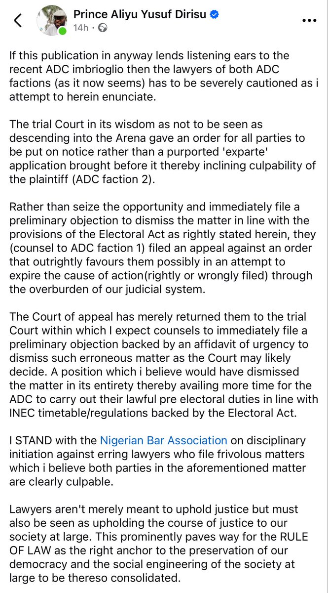 Prince Aliyu Yusuf Dirisu. tweet media