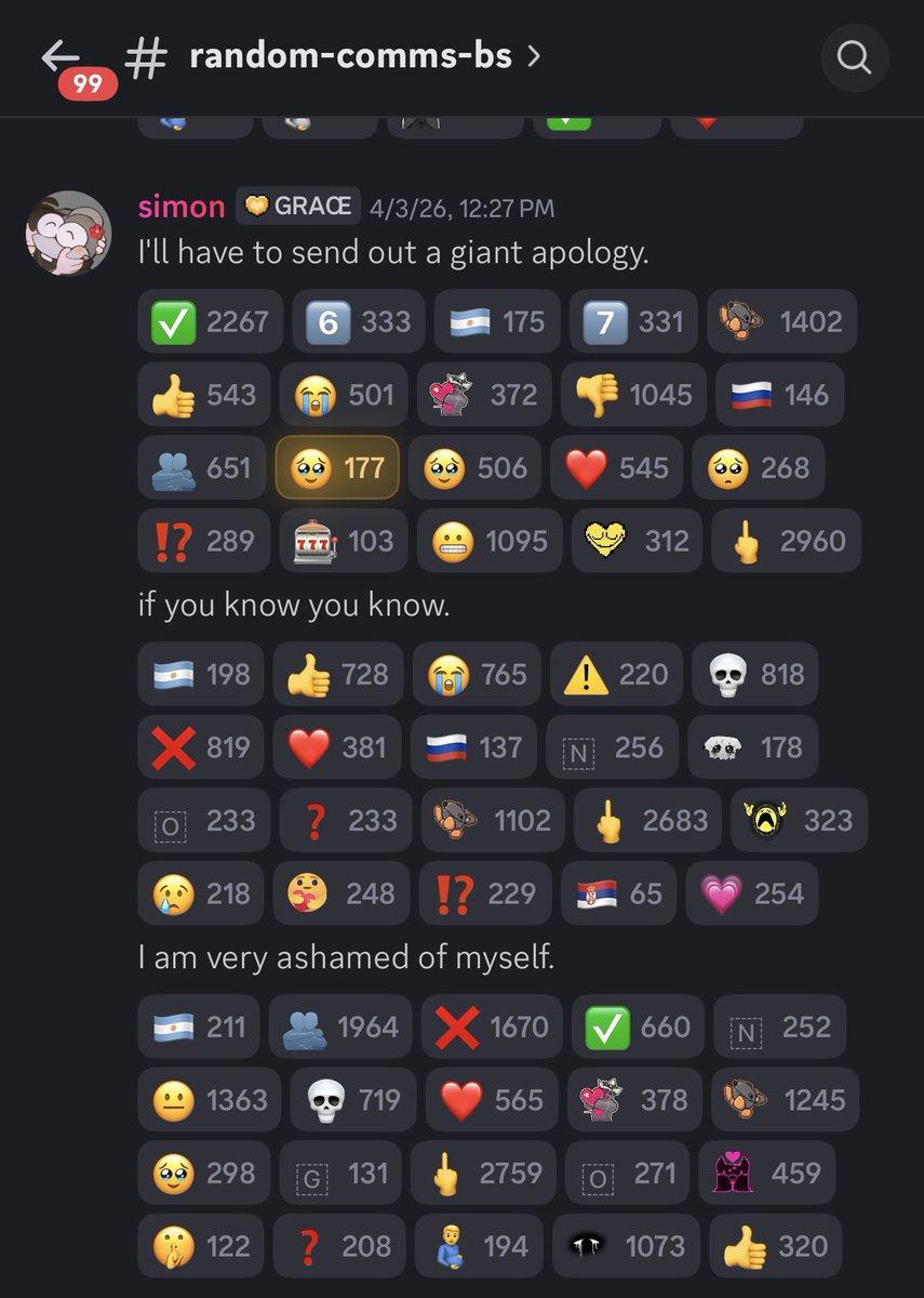 Ciansies's tweet image. How you gonna joke about slinging slurs 5 hours after saying you’re “ashamed of myself” in the official server ?  
Performative Fellas😂😂
#gracetwt