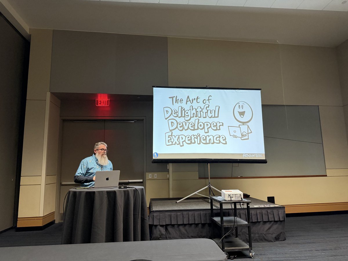 BAChapin's tweet photo. Day 2 at #CodeStock2026 — inspired.

Highlights:
• AI + regional impact (AI Tennessee)
• Reticulum network (now I want to build something with it)
• Neural networks… explained with humor
• Developer experience as a force multiplier

Leaving with a lot of ideas to explore. https://t.co/7nM97EAyEG