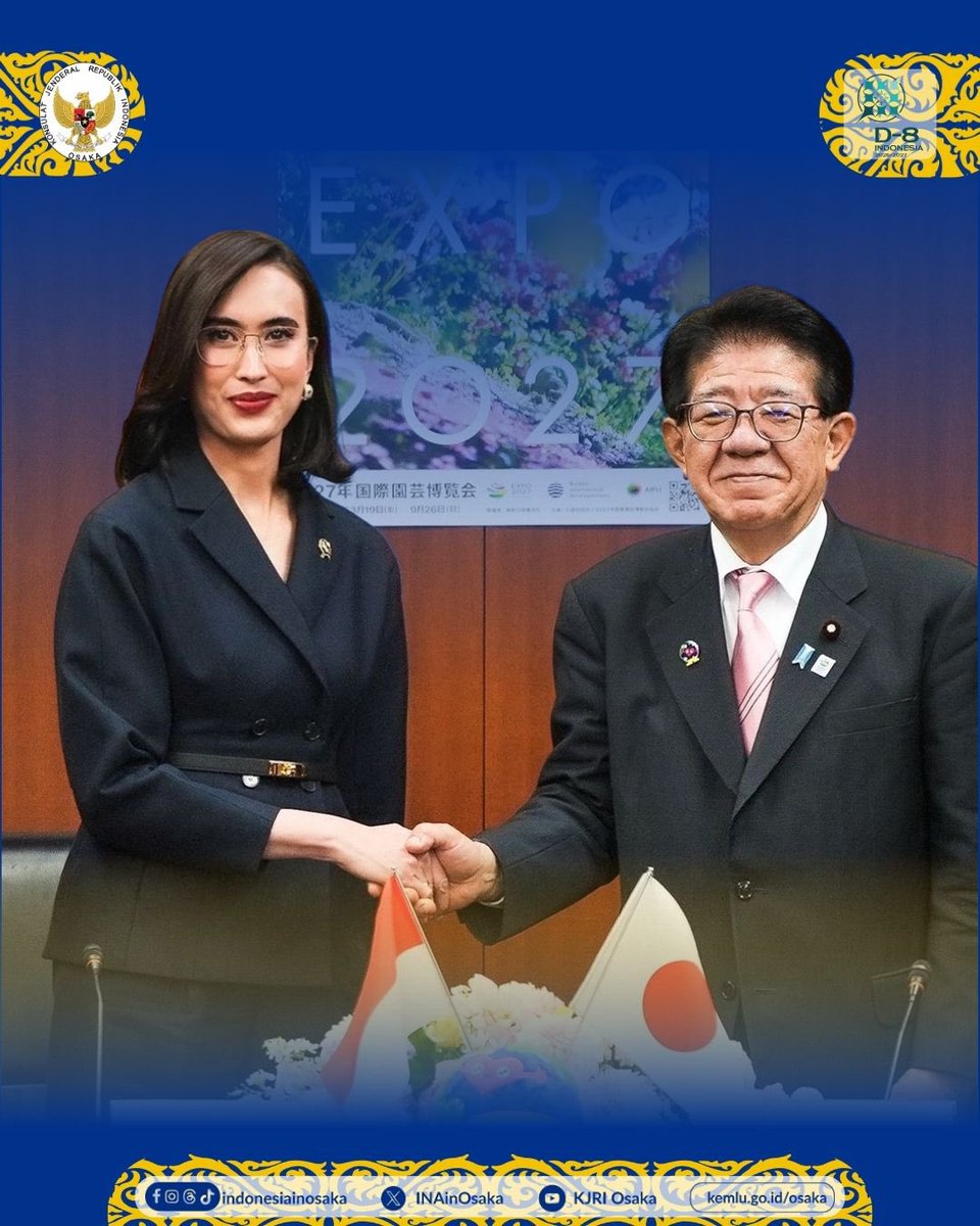 INAinOsaka's tweet image. Minasan, Menteri Pariwisata RI  dan Menteri MLIT Jepang menandatangani Memorandum of Cooperation (MoC) yang sekaligus menjadi landasan kerja sama formal Indonesia dan Jepang di bidang pariwisata (30/3).

Selengkapnya: kem.lu/ParInJp

#IniDiplomasi #RintisKemajuan