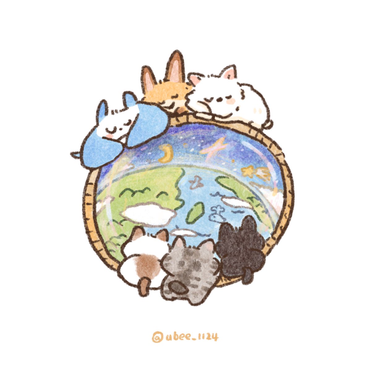 ubee_1124's tweet photo. Earth🌍
#illustration #イラスト　#插畫 https://t.co/AMsZ0WdqsX