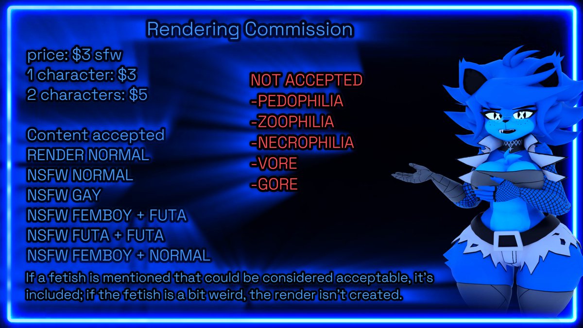 Open commissions
Server link to join and request a commission in the commission chat
In my profile