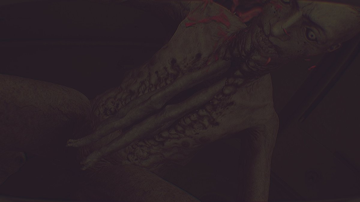 23_2077g's tweet image. 病棟を脱出しアネックスへ。ここには創設者が持つセキュリティレベル３があるはず。散策すると遺体と思しきモノから生える植物。何らかの感染症の結果なのか、そもそもこれが原因なのか。そしてやっぱりここにも居た巨大人間(月の原住生物?)。意識を失った果てに見た首が120cmある生物と子。
#Routine