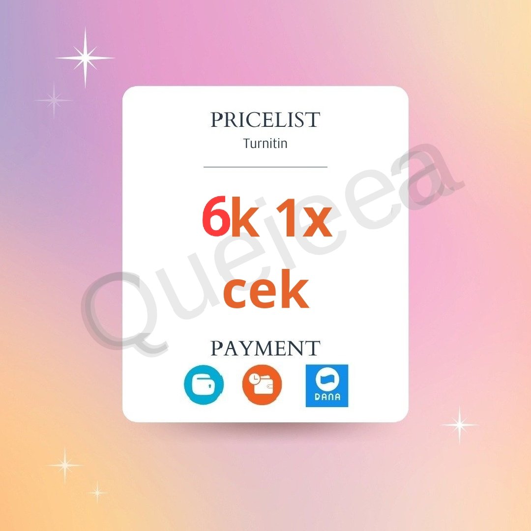 sa | JASA CEK TURNITIN, KETIK, DESAIN tweet media