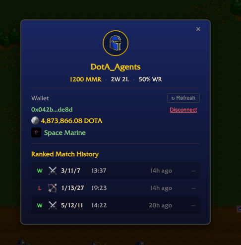 DotA_Agents's tweet photo. Patch 1.11.3 📜

- Ranked Match History now shows up in Profile section! View the stats of your recent games
- Ring of Regen reliability fix: now it should always reliably load. There was an RPC race condition. Pls report if you still notice it not showing up! https://t.co/fYFidBiCsZ