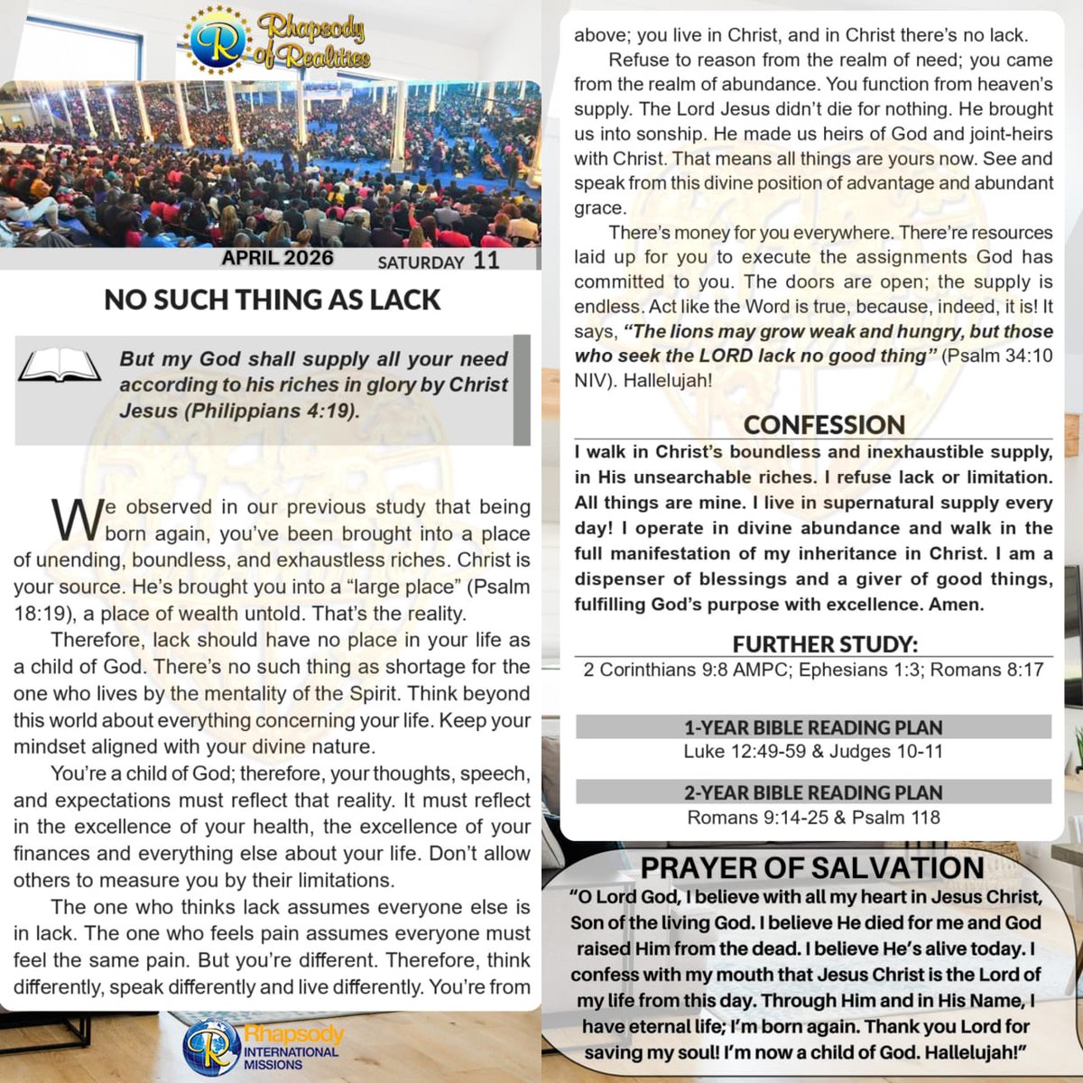 RhapsodyDaily's tweet image. As a child of God, lack should not exist in your life because you are connected to Christ's boundless, inexhaustible riches.  

Your mindset, speech, and expectations must align with your divine nature—not the world's limitations. #NoSuchThingAsLack