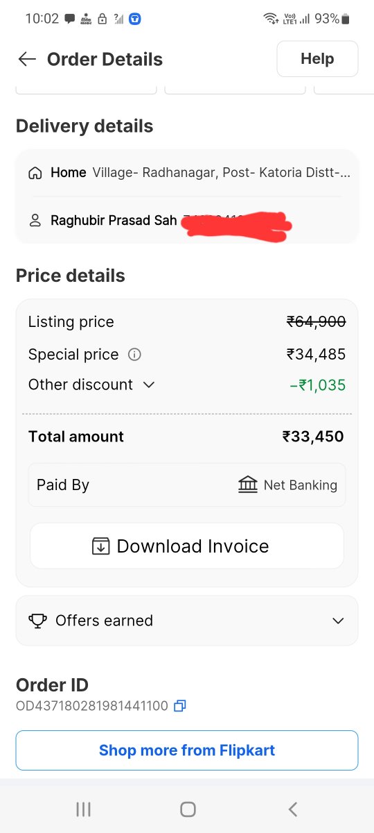 hirishigupta's tweet photo. Purchased Split AC from @Flipkart app. After installation the technician asked Invoice copy for product warranty registration etc but it is not getting downloaded from the app. Please help @flipkartsupport https://t.co/ylrkUpjGyp