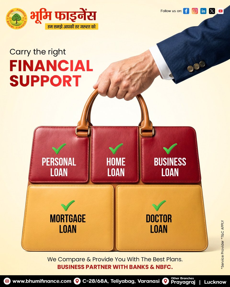 FinanceBhumi's tweet image. Dream big, we’ll fund it 💰✨
From personal goals to business growth — we’ve got the perfect loan for you!

✔ Personal Loan
✔ Home Loan
✔ Business Loan
✔ Mortgage Loan
✔ Doctor Loan

DM us now &amp;amp; take the first step toward success 🚀 

#BhumiFinance #LoanServices