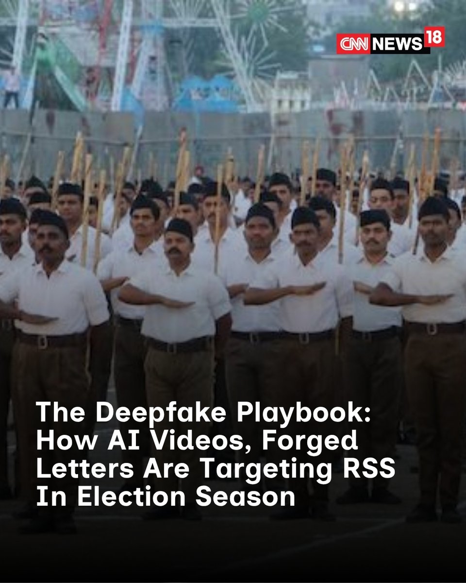 CNNnews18's tweet image. A series of fake videos, AI-cloned audio clips, and dozens of forged letters on RSS letterhead have flooded social media, each designed to provoke political outrage

Reported by: @madhuparna_N 

#India #RSS #Elections #Politics 

news18.com/politics/the-d…