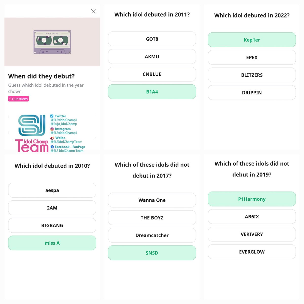 IdolChampTeam ~ Quizzes tweet media