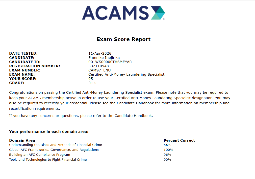 crainbala's tweet photo. Guys I passed my CAMS exam🕺🕺 https://t.co/TgcE920dwA
