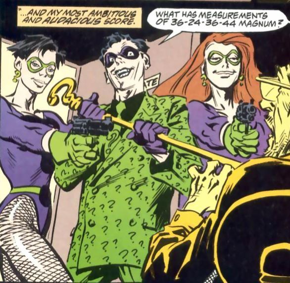 Its been a minute since I explained this but Riddler's suit design ...