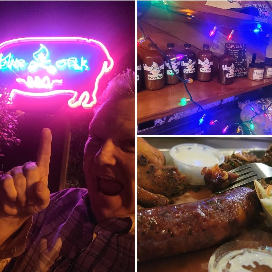 Oh Yeahhhhhh! Made it to New Orleans ~ and was blessed with the Blue Oak! 🍖 T'was fantastically deliciousness! 🎯 AND finally ~ Sweet Tea! 
🎩 Off to Pastor &amp; Sis Richard Dykes <-~- 👀  
#GumsRoadTrip2026 🏎💨 HALLELUJAH! 😉
