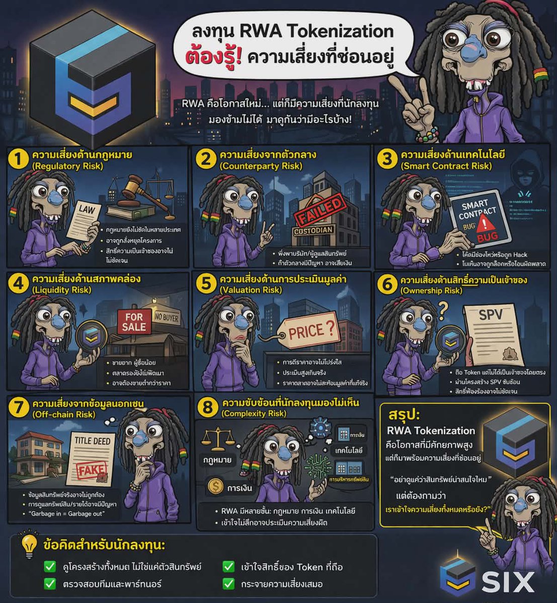 t_shika8's tweet image. ⚠️ ความเสี่ยงที่ซ่อนอยู่ใน RWA Tokenization

สวัสดีค่าา
บทความนี้จะพาคุณไปดูด้านที่หลายคนมองข้าม นั่นคือ "ความเสี่ยงที่ซ่อนอยู่ใน RWA Tokenization" นั่นเองค่าา 
@theSIXnetwork
#SIXNetwork
#SIXNetworkRoadmap2026

x.com/i/status/20370…