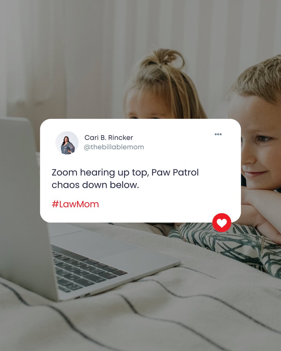 Business on the screen, Lego land off camera.

If you’ve ever muted yourself to yell “Please stop screaming!” mid‑Zoom, you are my people.

This is your sign that you’re doing great — even if your background noise says otherwise. 🔇👩‍⚖️

#WFHMom #ZoomCourt #BillableMom #LawMom