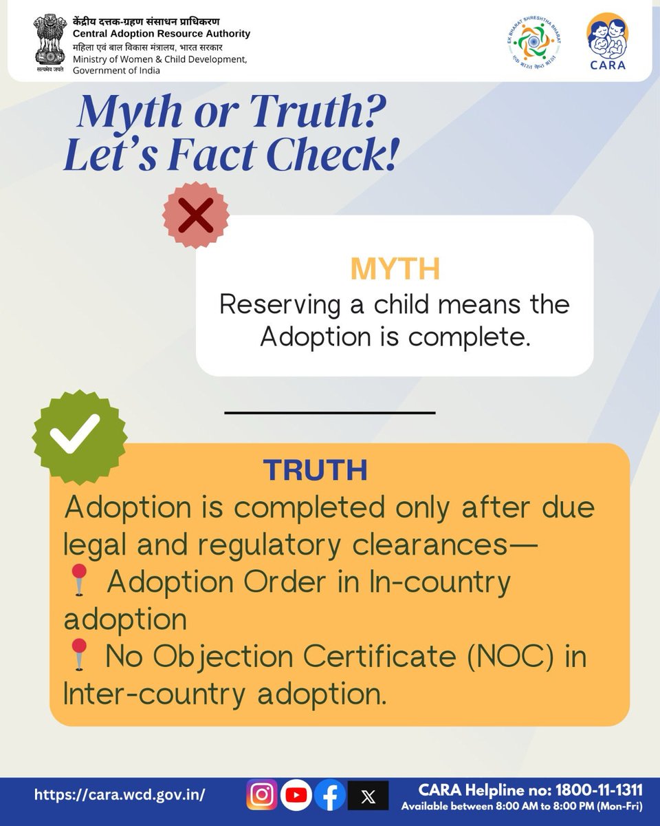 Central Adoption Resource Authority, MWCD, GOI tweet media