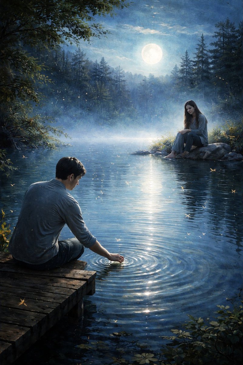 SameenAmjad18's tweet photo. Lake of your Silence 

Your silence sits beside me like a silent listener…
Never empty… but always filled with the quiet charm of you.

Your quiet has its own language…
and my thoughts slowly have learned how to converse with it. https://t.co/T2R2GCztUO