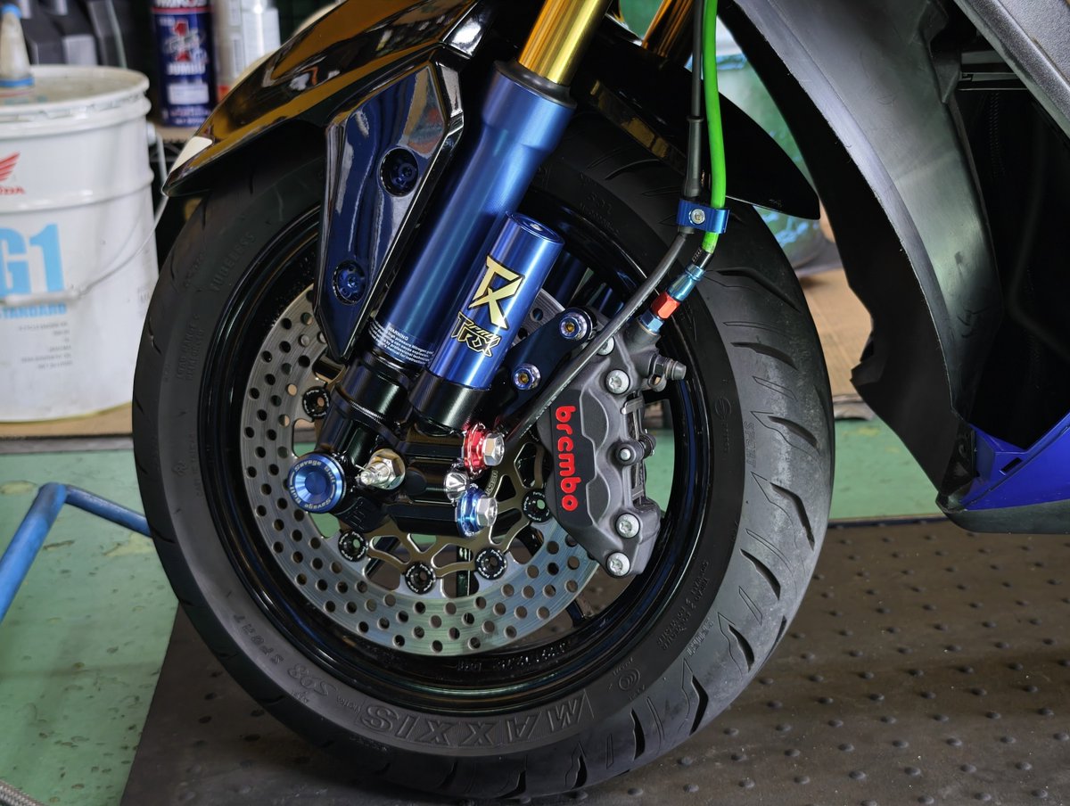 Ryusei_ENG's tweet image. Savage Bull TRX-PRO 4wayフルアジャスタブルフロントフォーク🤤
もはや原付の足回りではない（汗）