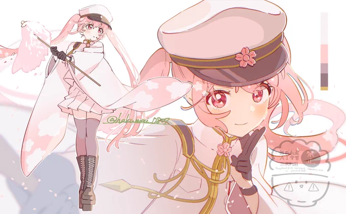 以前描いた千本桜ミク(桜ver)でコスプレして下さるとのことです…!! 私もとっても楽しみです