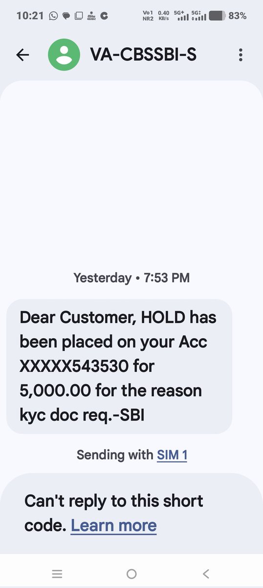 vijayti143's tweet photo. @TheOfficialSBI,@RBI my sbi  account holded by bank for kyc reason, this time I am in mumbai for my privet job, how can I update kyc via online? My account branch is in my native village. Pls suggest me about process. https://t.co/7XaibmH3iS