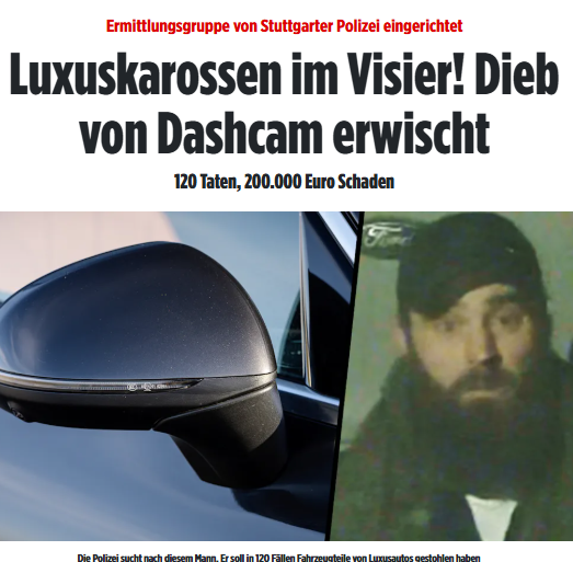 Taykra's tweet image. Hier wurde ein Autoteile-Dieb ertappt. Seit Januar wird #Stuttgart von einer Serie von Diebstählen heimgesucht. 120 Mal schlug der Täter, der auch Teil einer Bande sein könnte, schon zu. „In manchen Nächten haben die Unbekannten 8 bis 10 Mal zugeschlagen.“ bild.de/regional/baden…