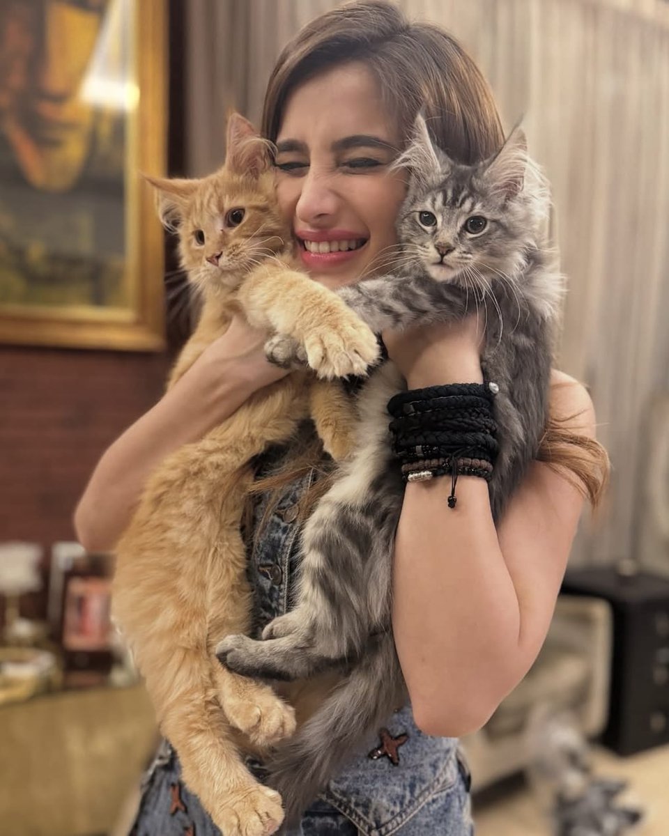 filmfare's tweet image. This #NationalPetDay, here's a look at #RashaThadani's cutest tribe. 🫶

#Celebs