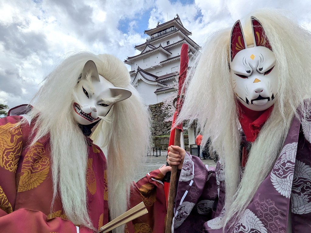 イエーイ！！！🦊🦊
#會津白狐伝説