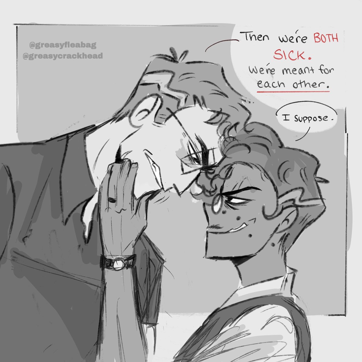 greasycrackhead's tweet photo. More Murdermedia art,  😜  toxic yaoi comic #murdermedia #vox #alastor #hazbinhotel #radiostatic #radiosilence #staticsilence https://t.co/ksqgiky9bE