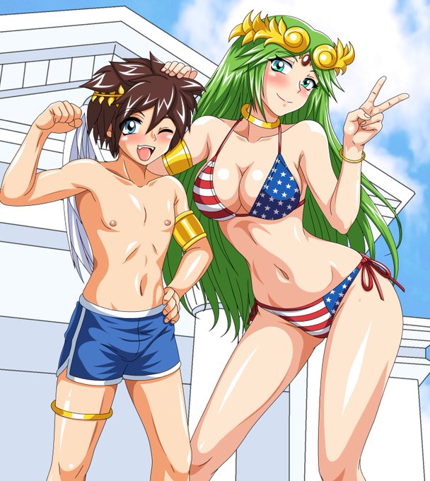 星条旗ビキニ女神さまの続き。  

エッチな差分はまたぴくすぶありますネ_(:3 」∠)_

https://t.co/Pb5fGb8uQT 