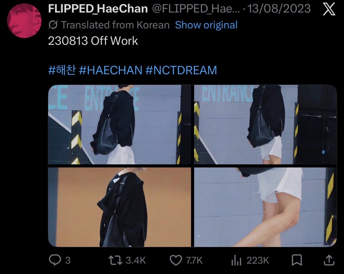 An account claiming to know everything about Haechan posted that he went to his gf’s house in November 2025 but the image is from 2023 August

someone exposed them so they quickly deleted the tweet

this is why u shouldn’t believe all these accounts cuz all they do is lie