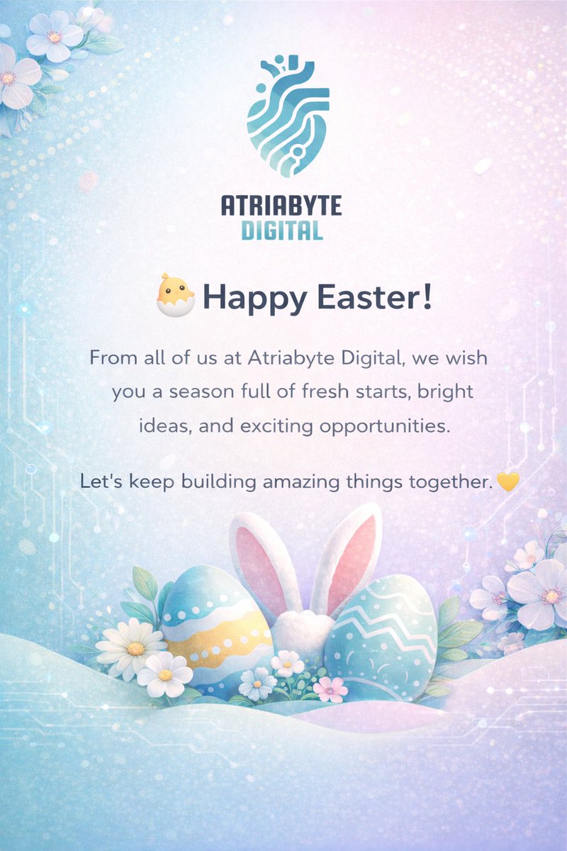 atriabyte's tweet photo. Happy Easter from Atriabyte Digital! https://t.co/jOl7hItD0X