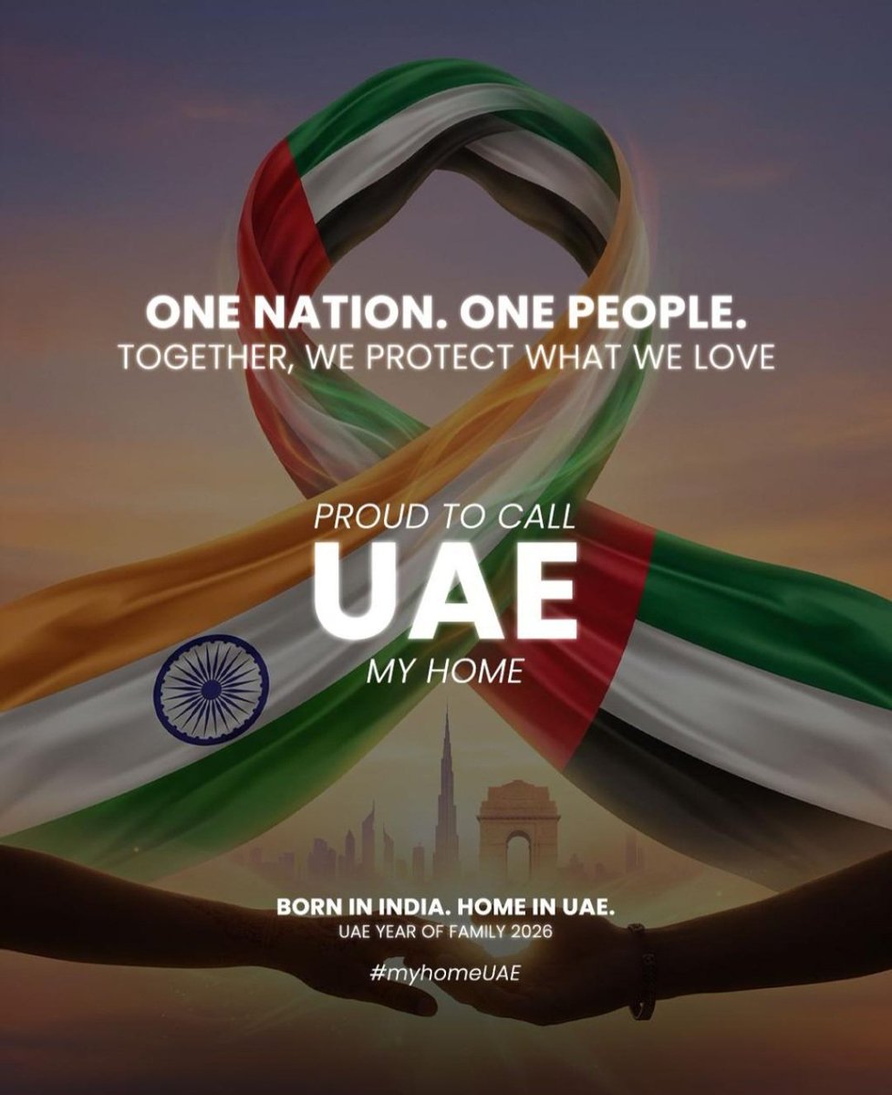 PrabhdeepFCA's tweet photo. 🇮🇳🇦🇪
Born in India. Home in UAE.
One Nation. One People. 
Together, we protect what we love.

#myhomeUAE #OneNationOnePeople #BorninIndiaHomeinUAE #IndiaUAE #YearofFamily2026 #ProudIndian https://t.co/KWjY70nmqa