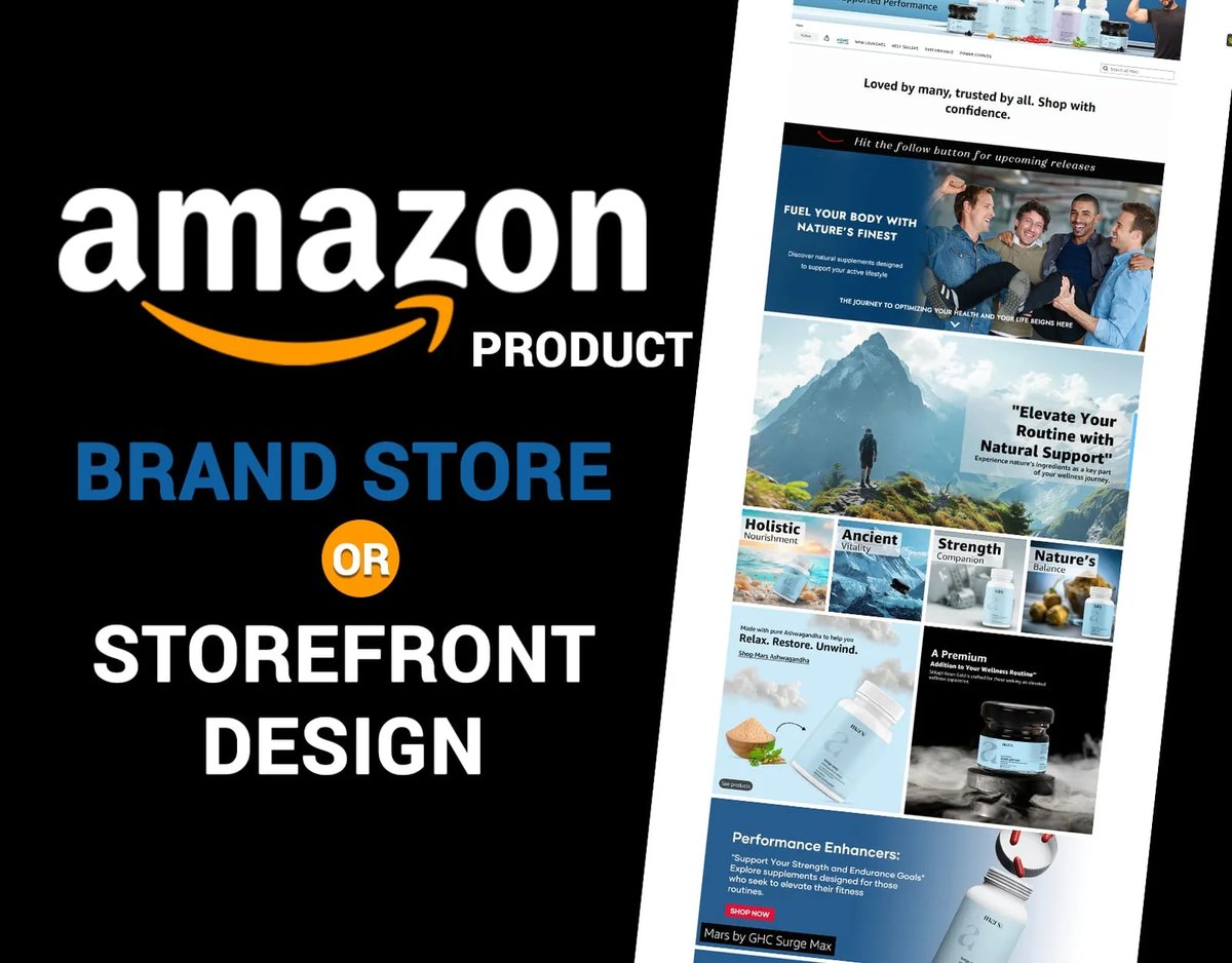 NuralomNuralomt's tweet photo. Amazon Brand Store or Storefront Design for Health &amp; Wellness

Project Overview
This Brand Store design showcases Mars by GHC, a health‑and‑wellness brand focused on natural.........more
#APlusContent #AmazonDesign #ListingImages #EcommerceBrand
https://t.co/C301nWMKnC https://t.co/7KF8jZeNUU