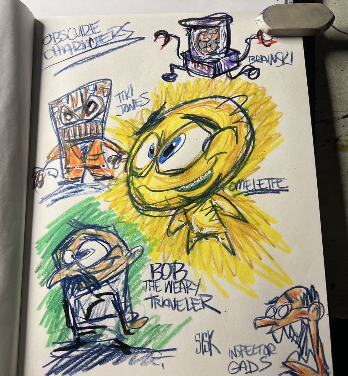 Sketchbook time: Obscure characters page.