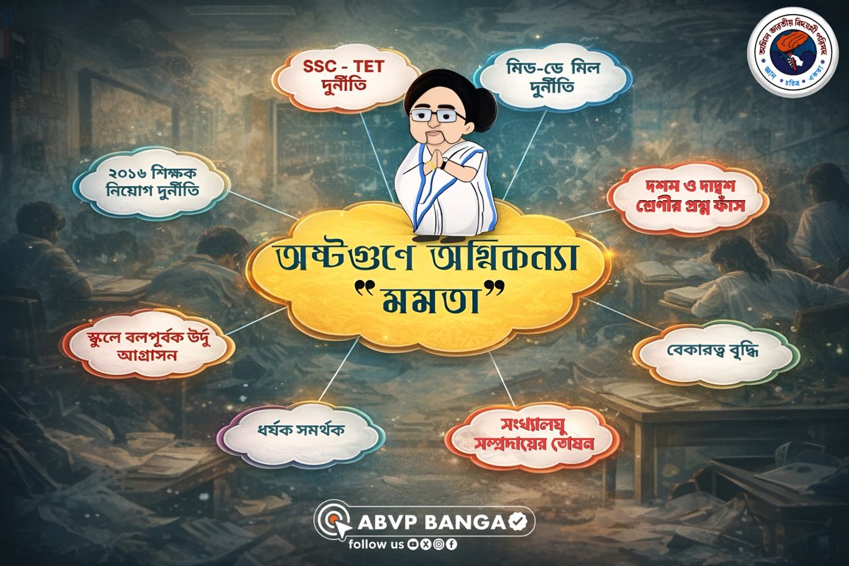 অষ্টগুণে অগ্নিকন্যা "মমতা!"
#ChorTMC #ABVPBanga 
#TMCHataoBanglaBachao