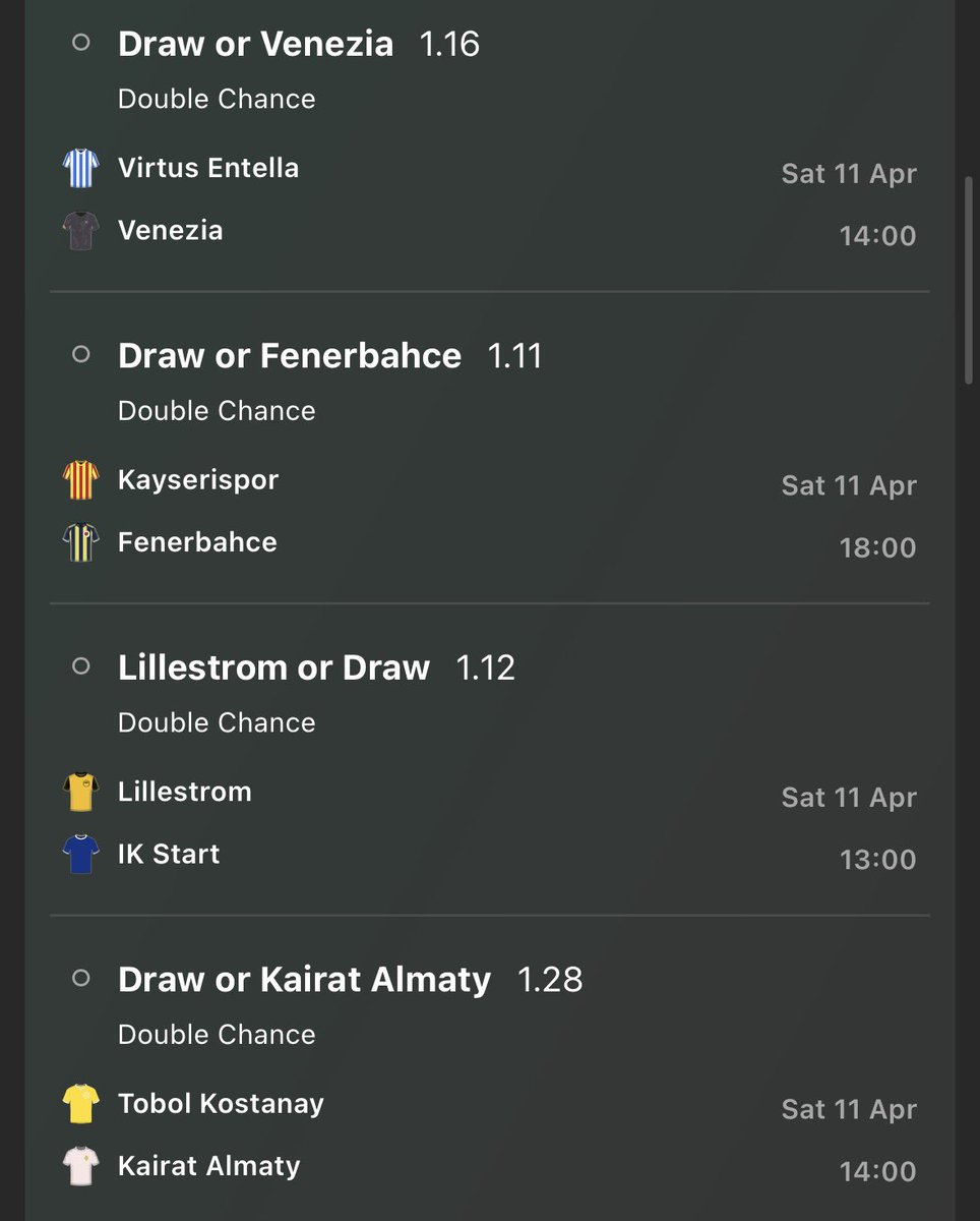 DingerBetTips's tweet image. 🚨🚨Daily ACCA #4🚨🚨

#Bet #Betting #Tips #Football #bettingtips #Accumulator #ACCA