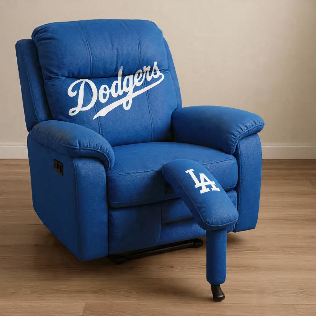 Max Muncy’s chair in the clubhouse