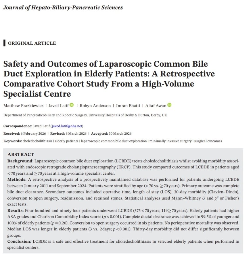 Derby Pancreaticobiliary & Robotic AWR Unit tweet media