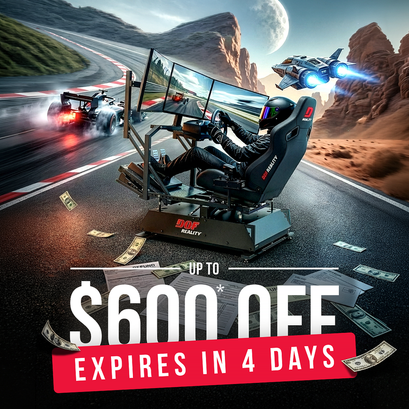 Tax refund hit? You know what to do.
Up to $600 off any DOF Reality motion platform — one week only.
Code: TAXExpires April 15.
🔗 dofreality.com

#DOFReality #TaxRefund #SimRacing #FlightSim #MotionSimulator #RacingRig #TaxSeason