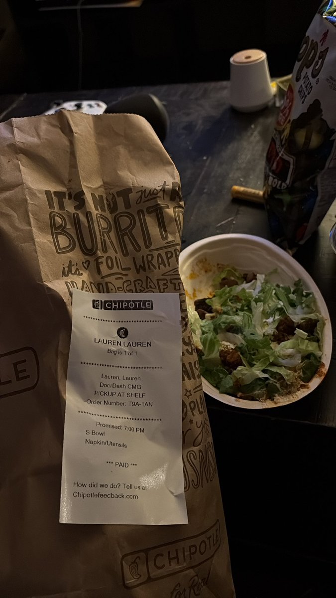 Shoutout to Lauren for sending this chipotle to my door. I bet you’re hot as fuck!
