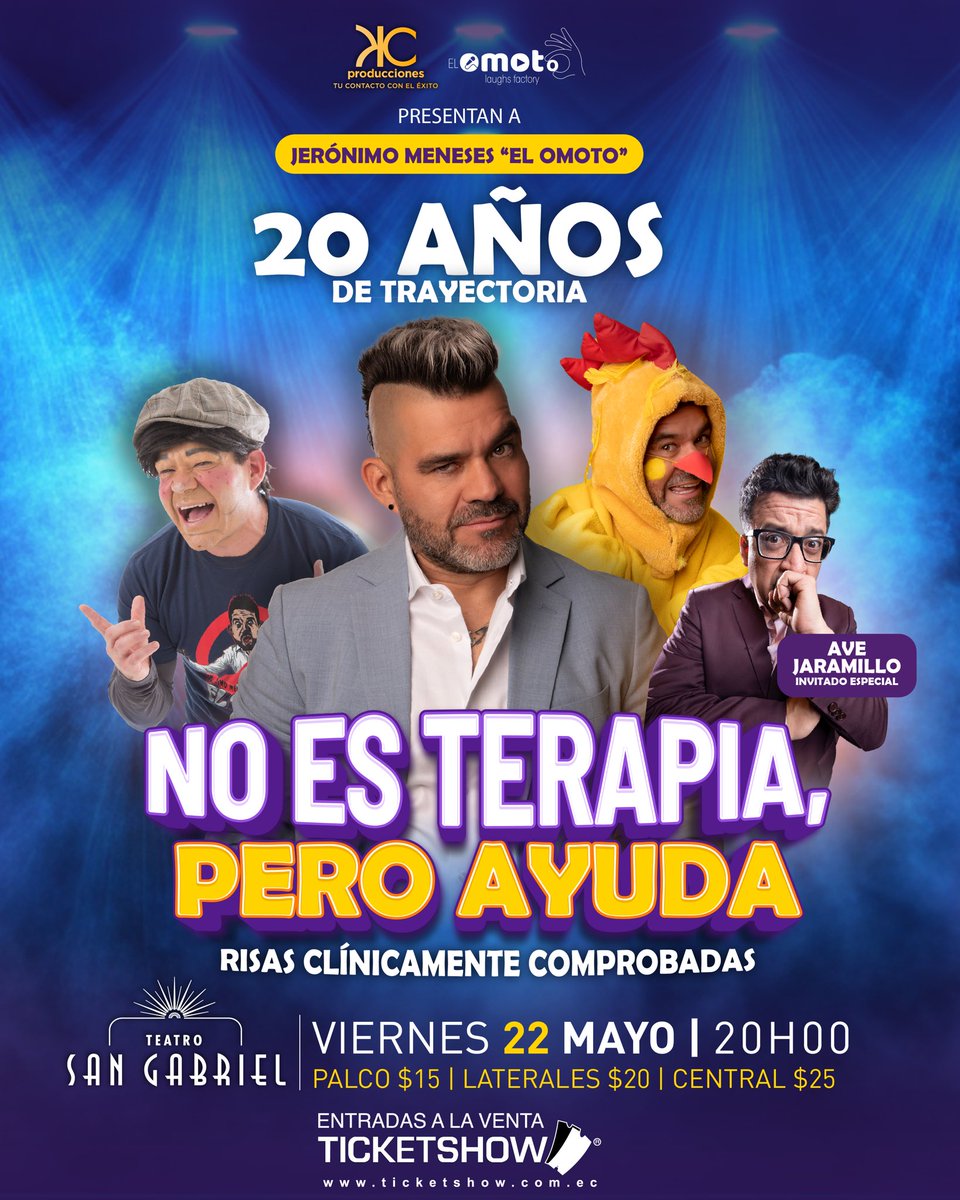 El viernes 22 de mayo vamos a festejar los 20 años de trayectoria del Jero en el Teatro San Gabriel 🐥